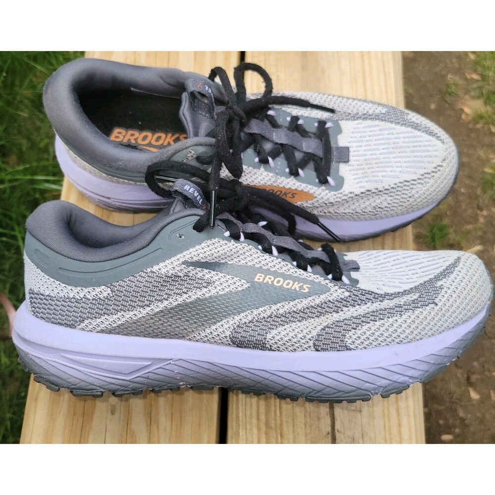 Brooks Revel 7 Womens Size 10.5 B Gray Purple Athletic Running  Shoes Sneakers